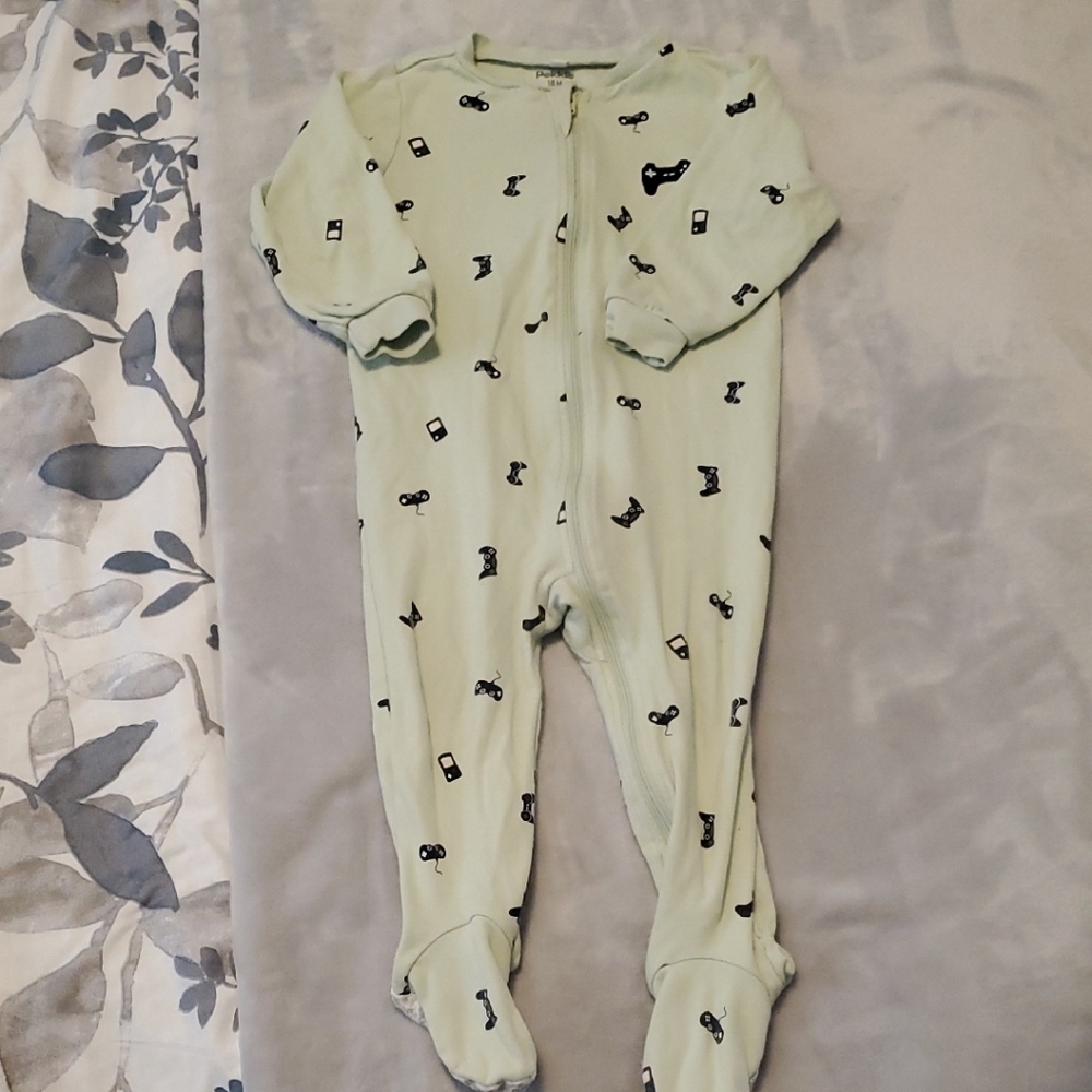 Mint Green Kids One Piece with Fun Prints